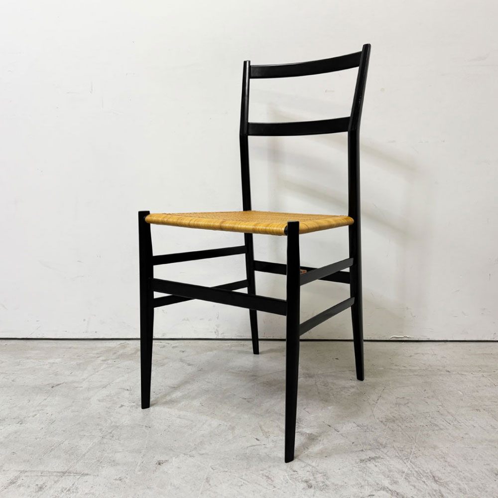 カッシーナ Cassina 699 スーパーレジェーラ SUPERLEGGERA チェア アッシュ材 ブラック 籐張り ジオ・ポンティ ●