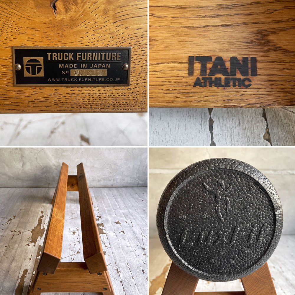 トラックファニチャー TRUCK FURNITURE フォームローラースタンド FOAM ROLLER STAND ナラ無垢材 トレーニング 筋トレ ♪