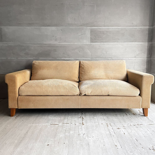 トラックファニチャー TRUCK FURNITURE FKソファ FK SOFA 3シーター 3人掛け F-22 マスタードコーデュロイ 希少廃番生地 フェザークッション 参考定価¥534,600-