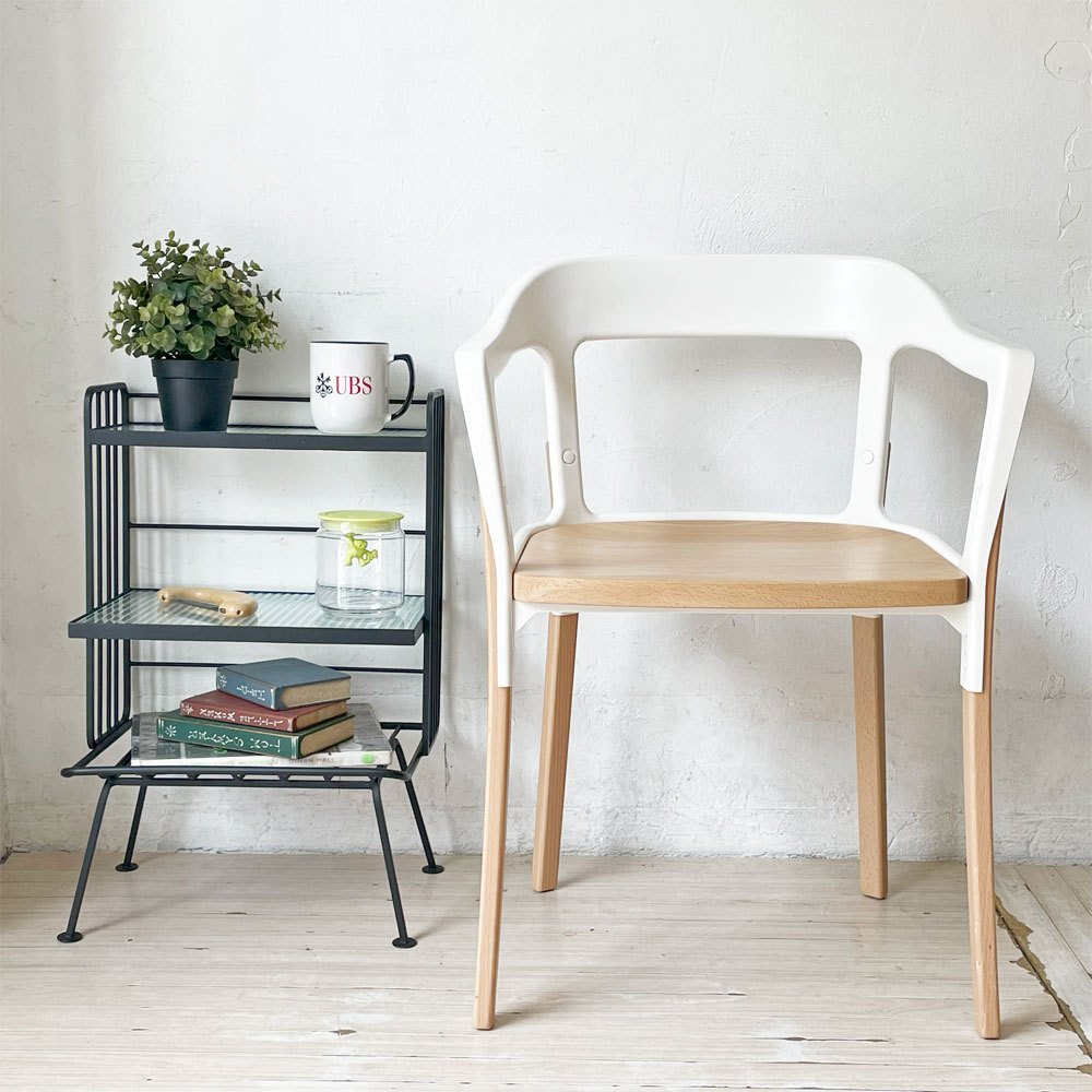マジス MAGIS スティールウッドチェア Steelwood Chair ホワイト＆ビーチ アームチェア ロナン & エルワン・ブルレック イタリア ★