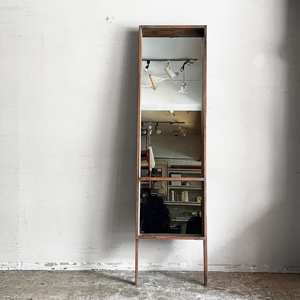 ジャーナルスタンダードファニチャー j.s.F オールドエルムミラー OLD ELM MIRROR スタンドミラー ニレ古材 立てかけ式 H177cm 廃番 ■