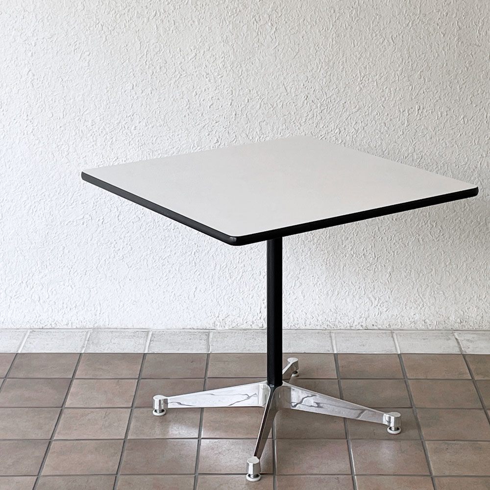 ハーマンミラー Herman Miller コントラクトベース ダイニングテーブル スクエア 幅76cm イームズ ミッドセンチュリー ◇
