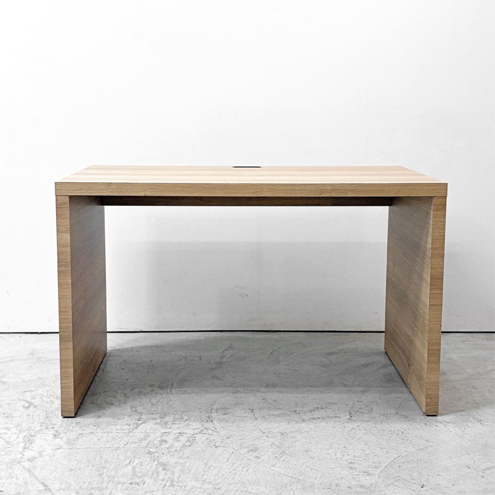 ナチュラルデザイン natural design デスク コの字 ワークテーブル 木目調 W116cm 電源ダクト付き ●