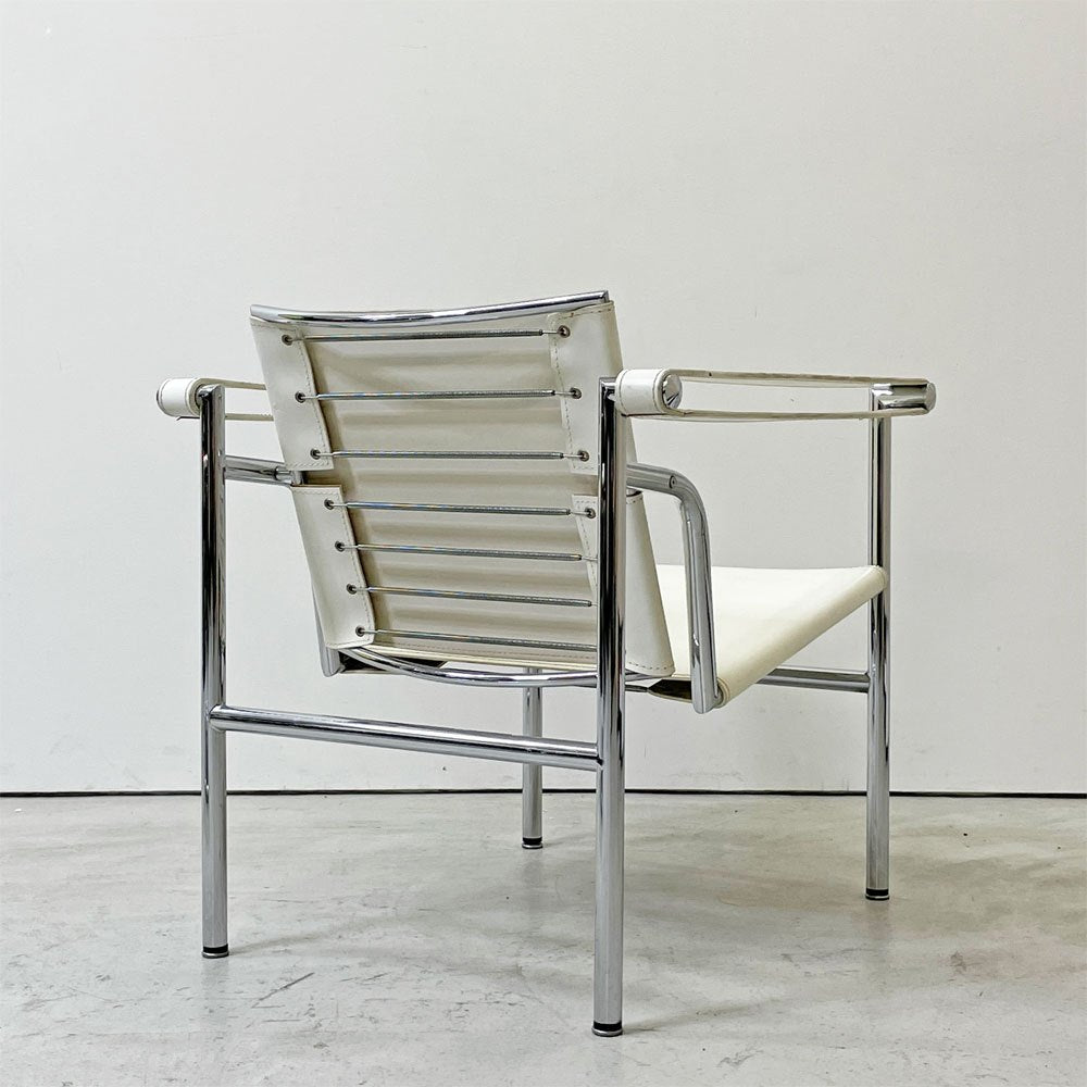 ル・コルビュジェ Le Corbusier LC1 スリングチェア ホワイトレザー 名作家具 リプロダクト品 ●