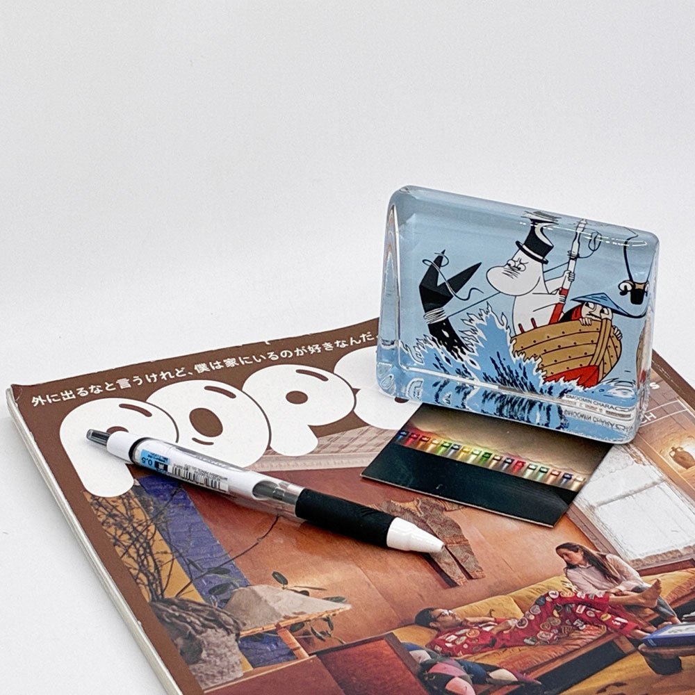 イッタラ iittala ムーミン MOOMIN ムーミンパパ ガラスカード オブジェ ガラス 北欧雑貨 ●
