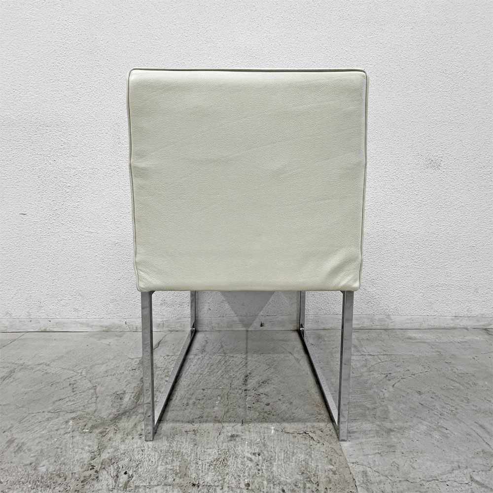 フェンディ・カーサ FENDI CASA エー・ビー・デュアメル AB Duhamel ダイニングチェア 本牛革 オフホワイト 参考価格 約45万～65万の品 C 〓