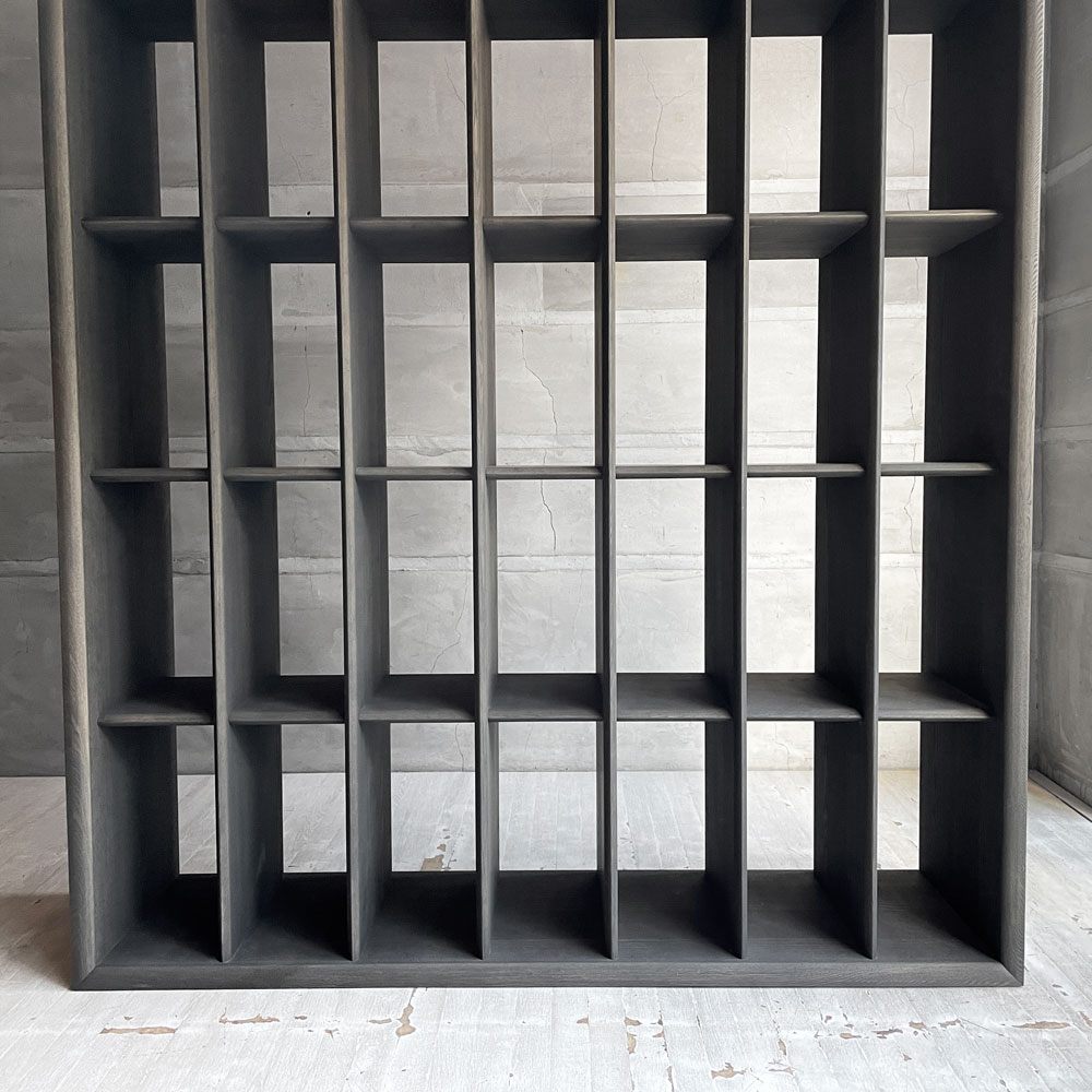 タイムアンドスタイル TIME＆STYLE コモレビシェルフ Komorebi shelf BDTC-306 オーク材 チャコールグレー オープンシェルフ 飾り棚 本棚 ディスプレイラック 間仕切り モダンデザイン 定価￥660,000- ♪