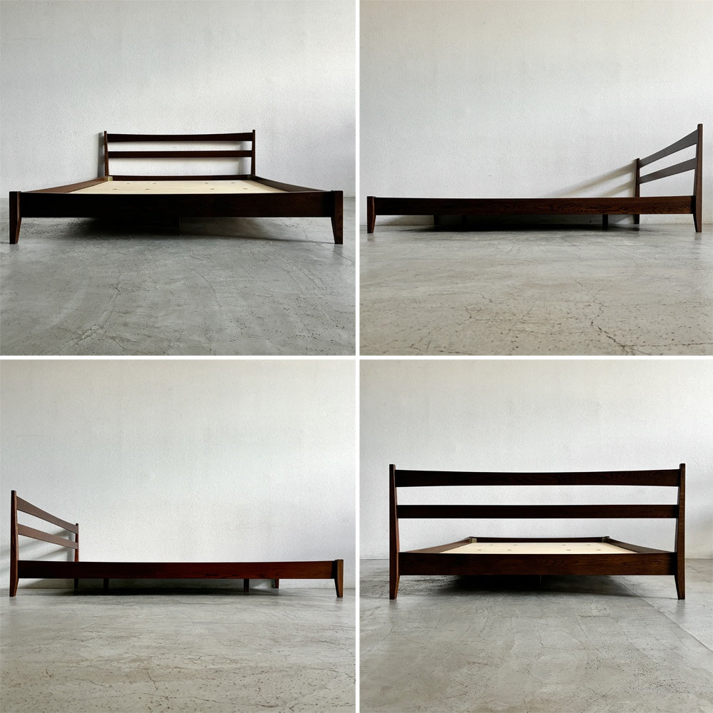 スタンダードトレード STANDARD TRADE ベッドフレーム Rudder Head ラダーヘッド BED-01C ダブルサイズ 無垢楢材 Dark Oak 参考定価42万円 〓