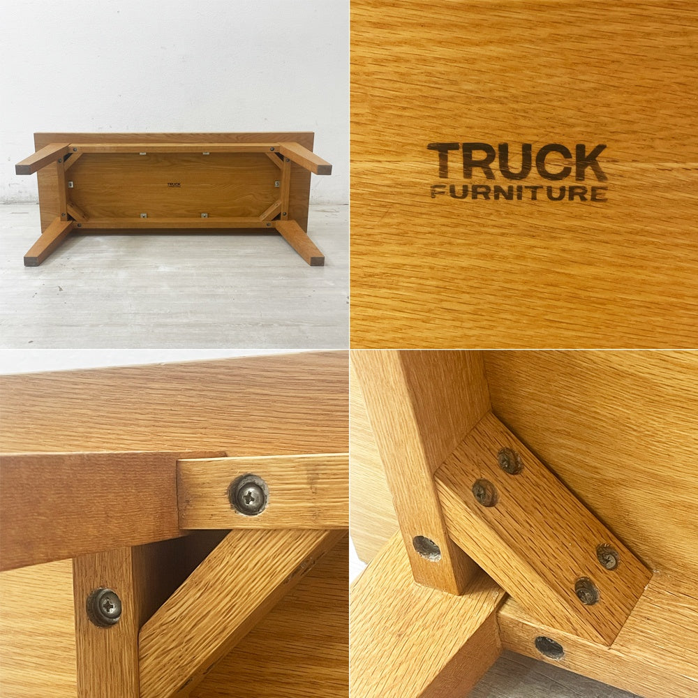 トラックファニチャー TRUCK FURNITURE NARA LOW TABLE ローテーブル W100cm ナラ無垢材 NATURAL-GA 定価80,300円 ●