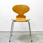 フリッツハンセン Fritz Hansen アントチェア 4本脚 ナチュラルビーチ ラッカー アルネ・ヤコブセン 北欧家具 E ●