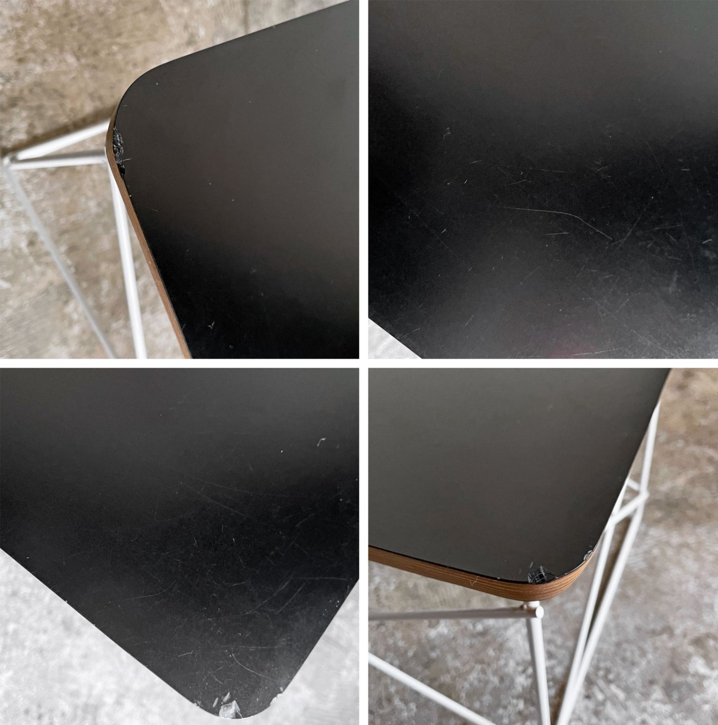 ハーマンミラー Herman Miller LTRT ワイヤーベース ローテーブル メラミントップ C&R イームズ ブラック ミッドセンチュリー ■