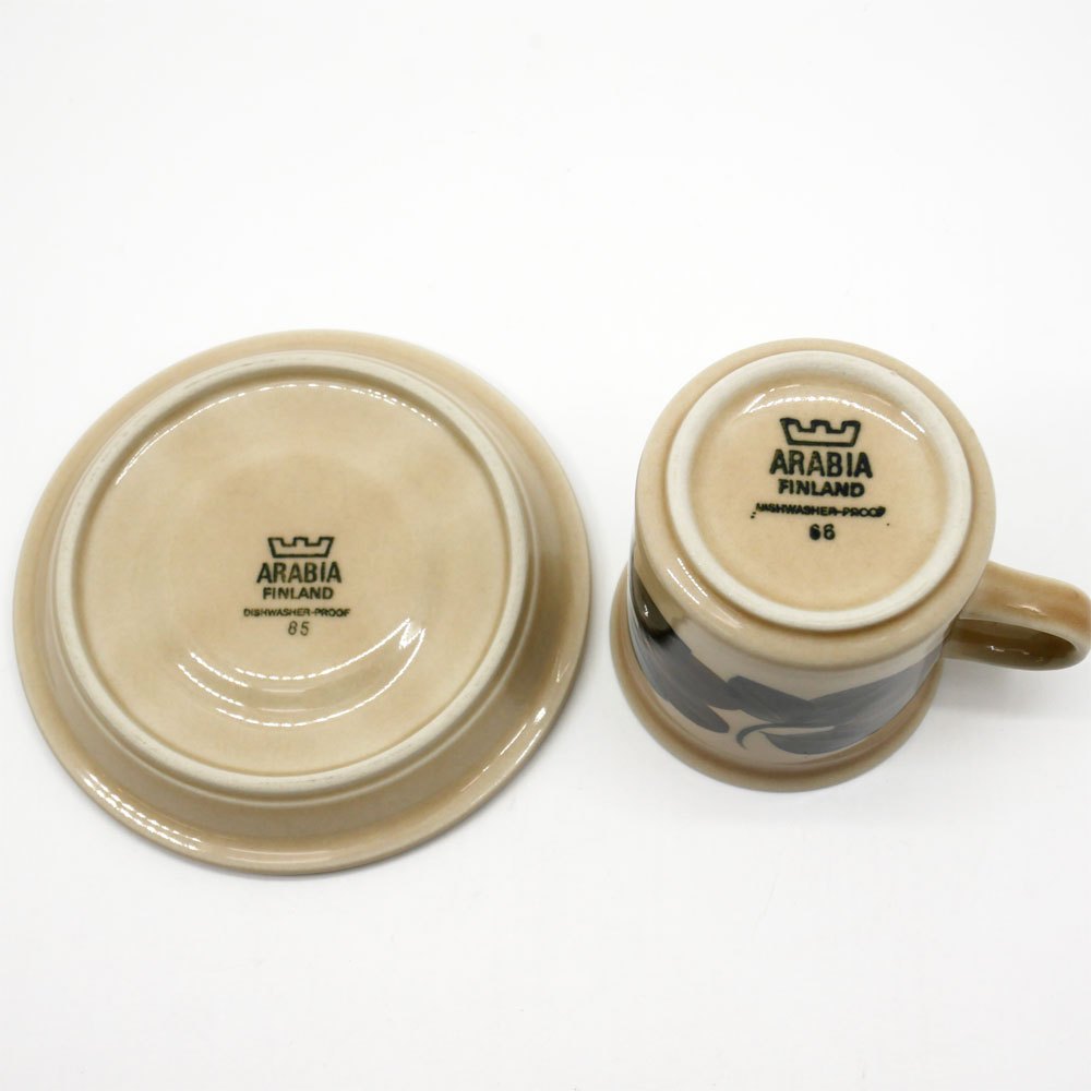 アラビア ARABIA ルイージャ Ruija ルイヤ コーヒーカップ＆ソーサー C&S ウラ・プロコッペ Ulla Procope 北欧食器 ビンテージ ●