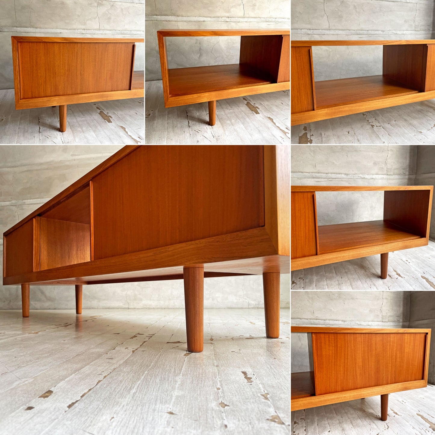 クロロス CHLOROS カットスルーワンステップ Cut Through 1step テレビボード AVボード チーク材 北欧スタイル W152cm 定価￥59,400- ♪