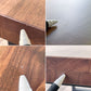 関家具 ベルデⅢ ダイニングテーブル W150cm ウォールナット 脚間調節可 モダンデザイン 定価￥65,000- ◇