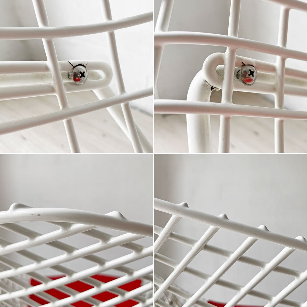 ノル Knoll ダイヤモンドチェア Diamond Chair ハリー・ベルトイア Harry Bertoia ホワイトフレーム シートパッド付 定価￥382,800- ★