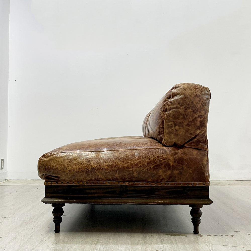 ジャーナルスタンダードファニチャー j.s.F ナンシー NANCY 2Pソファ 本革 フェザークッション W174cm 廃番 ●