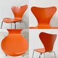 フリッツハンセン Fritz Hansen セブンチェア キッズ 子供イス アルネ・ヤコブセン Arne Jacobsen オレンジ 廃番色 ●