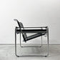ワシリーチェア Wassily Chair ブラック 本革 マルセルブロイヤー バウハウス 名作家具 モダニズムデザイン リプロダクト品 ●