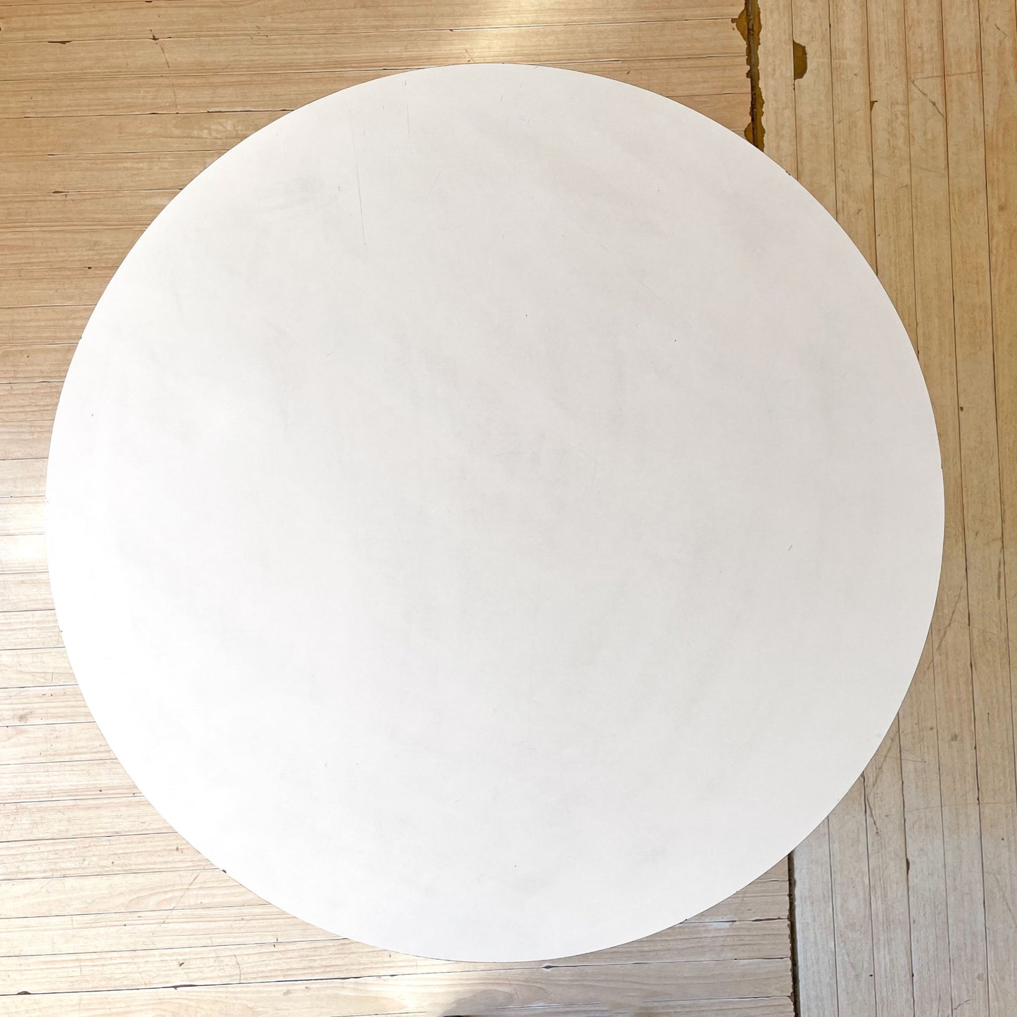 ハーマンミラー Herman Miller ペデスタルテーブル PEDESTAL TABLE エンドテーブル Φ72cm ホワイト ジョージ・ネルソン ミッドセンチュリー ★