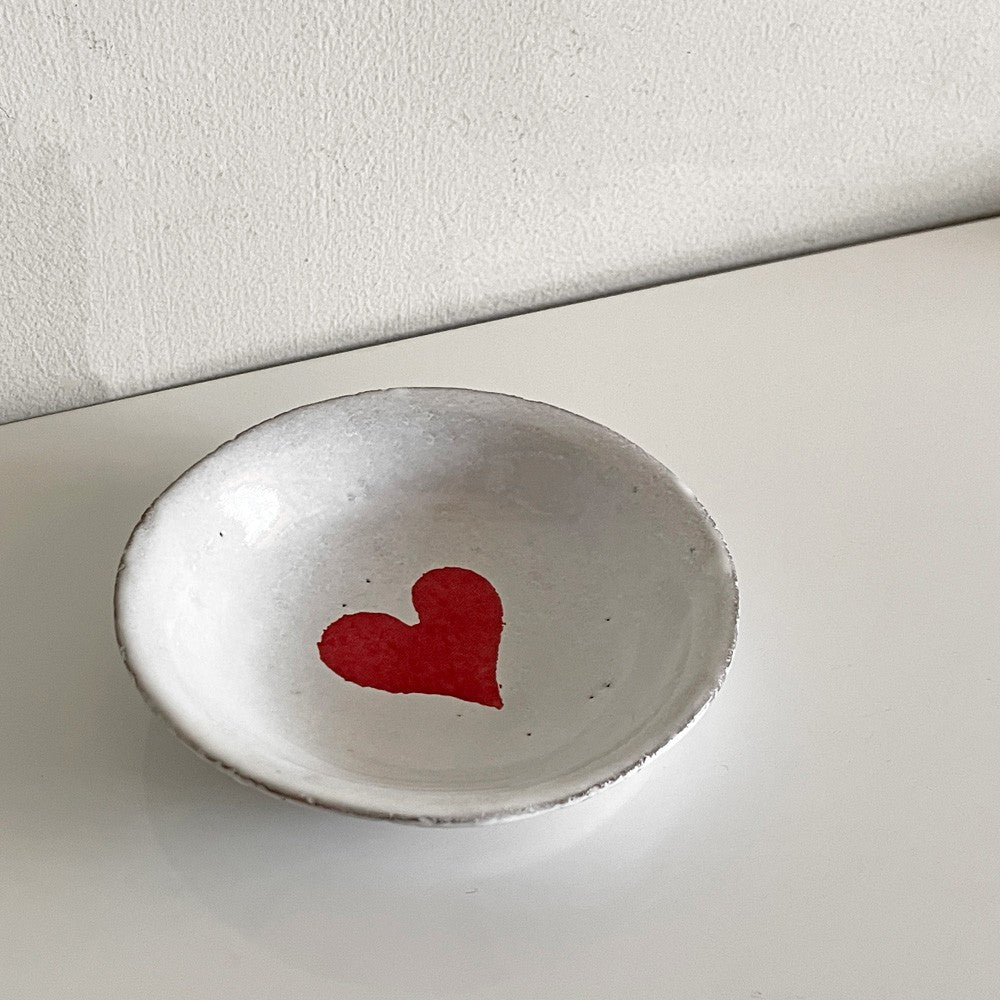 アスティエ・ド・ヴィラット ASTIER de VILLATTE ジョンデリアン JOHN DERIAN ハート ディープ Heart Deep ソーサー ボウル Φ11cm 陶器 フランス ■