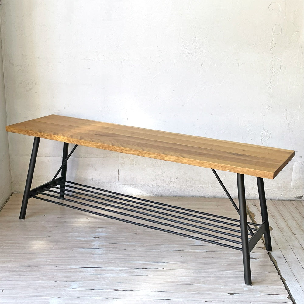 クラッシュゲート CRASH GATE ノットアンティークス knot antiques ルーイ LOEI ダイニングベンチ W120cm オーク無垢材 インダストリアル 廃盤 関家具 ★
