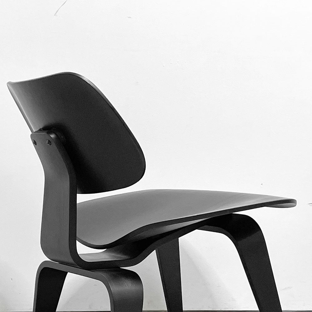 ハーマンミラー Herman Miller イームズ プライウッドチェア LCW エボニー ウッドレッグ C&R イームズ ミッドセンチュリー ●