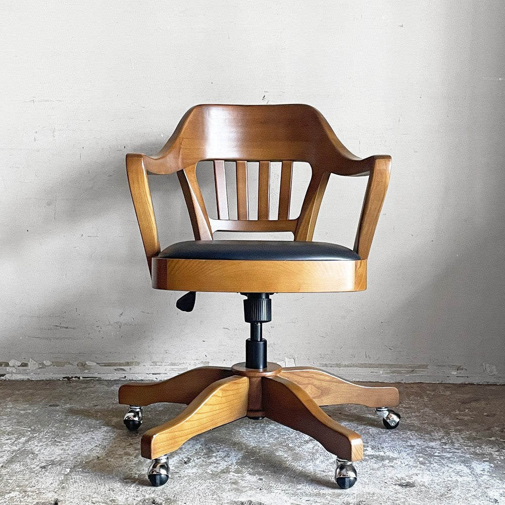 アクメファニチャー ACME Furniture ショーウォーカー SHAW-WALKER デスクチェア アームチェア アッシュ材 PVCレザー キャスター 昇降 リクライニング USビンテージスタイル ■
