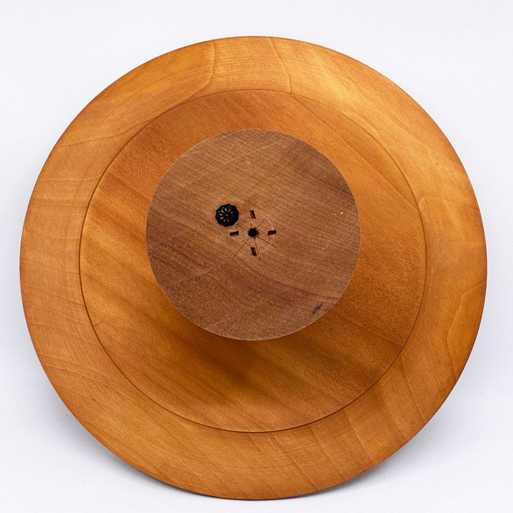 イッカ ICCA ろくろ脚のケーキスタンド Cake Stand Φ24cm 桜材 テーブルウェア 収納袋付き ●