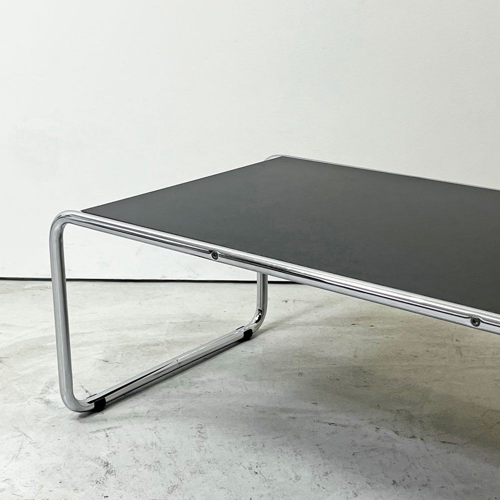 ラッチオテーブル Laccio Table ローテーブル コーヒーテーブル ブラック マルセル・ブロイヤー Marcel L Breuer リプロダクト品 ●