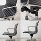 ハーマンミラー Herman Miller イームズアルミナムグループチェア マネージメントチェア アルミバフベース ガス圧昇降仕様 5本脚 キャスタータイプ 本革 イームズ F ●