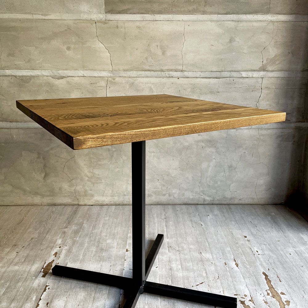 アクメファニチャー ACME Furniture グランビュー GRANDVIEW カフェテーブル オーク無垢材 スチール スクエア天板 インダストリアル 現状品 ♪