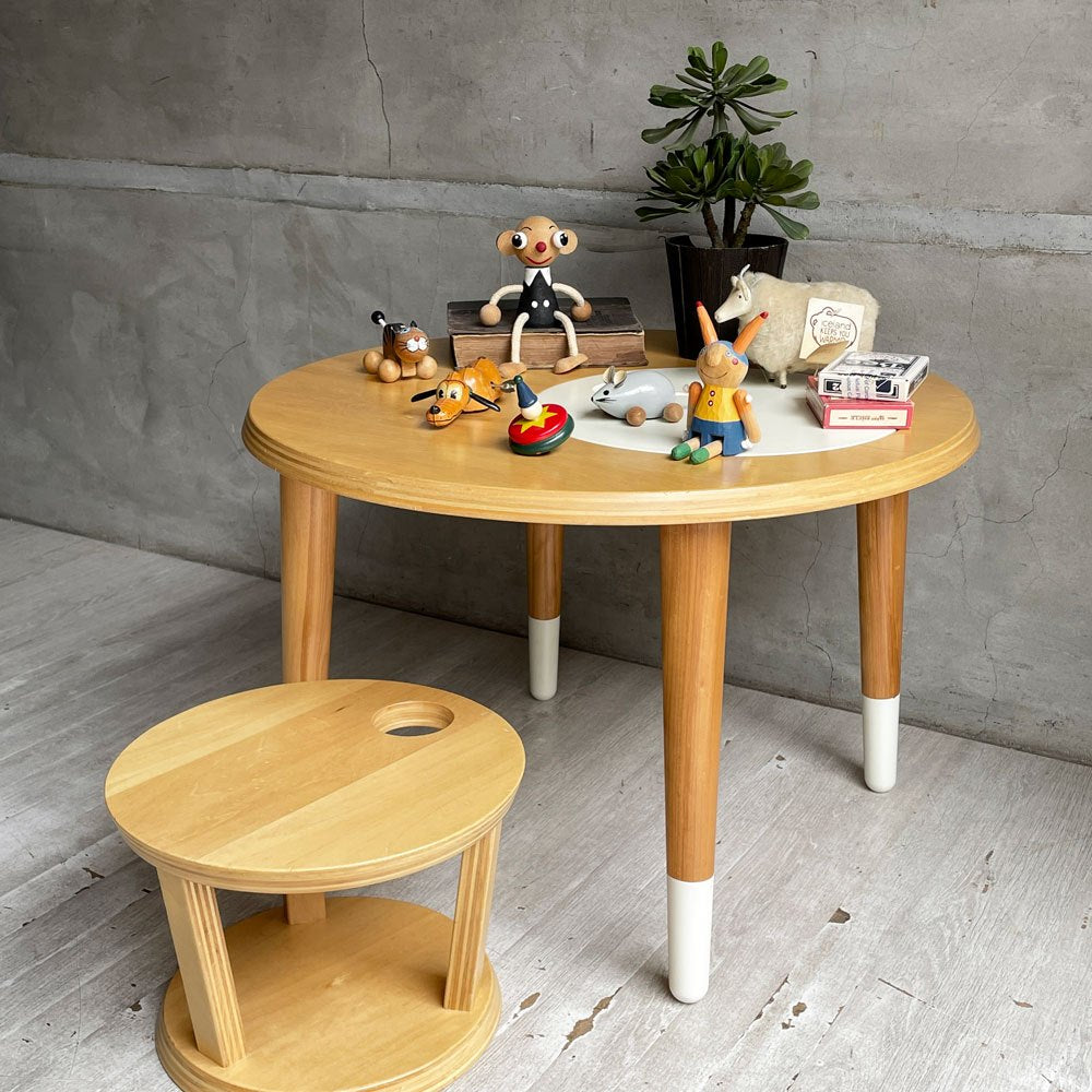 アクタス ACTUS ワノワ テーブル＆スツール WA NO WA TABLE & STOOL キッズテーブル ビーチ材 シナ材 積層合板 幼児向け 廃番 ♪