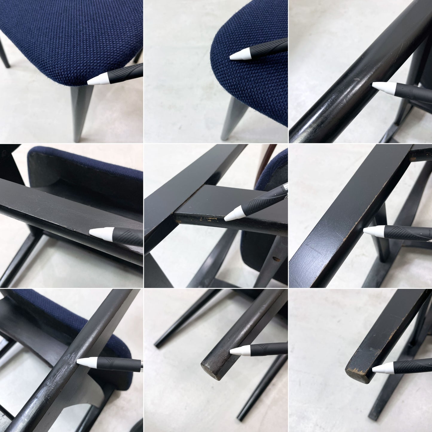 ビューティリティ Beautility チークプライウッドｘブラックフレーム ダイニングチェア UKビンテージ Vintage 北欧スタイル 座面張替え済み 英国家具 A ●