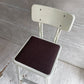 ダルトン DULTON スタンダードバーチェア Standard bar chair ハイチェア アイボリー スチール×ファブリック USビンテージスタイル 座面張替え済 参考定価¥28,600- B♪