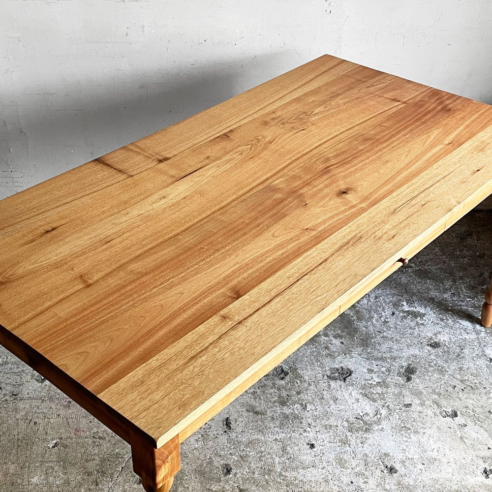 ハナレ木 HANALEGI フィールドテーブル Field table ダイニングテーブル オニグルミ材 W150cm ドロワー 挽き物脚 クラフトファニチャー ■