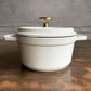 ストウブ STAUB ピコ ココット ラウンド 両手鍋 ホワイト 16cm 鋳物 キャセロール ガス オーブン IH対応 フランス ♪