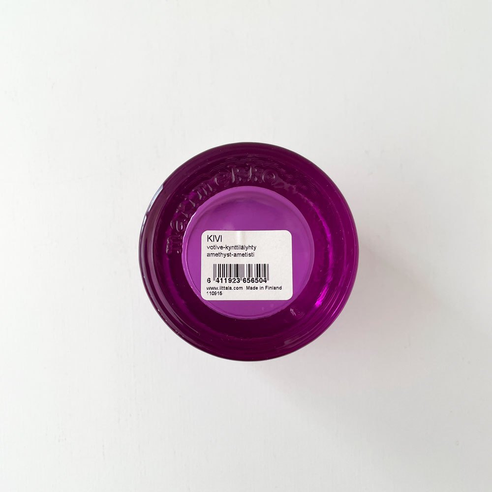 イッタラ iittala マリメッコ marimekko キビ kivi キャンドルホルダー アメジスト 60mm 箱付 ヘイッキ・オルヴォラ フィンランド scope別注 廃番カラー ◎