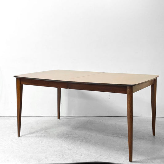 USビンテージ ウォールナット材 エクステンション ダイニングテーブル 152×101.5cm EX 追加天板1枚 伸長式 ●