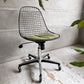 モダニカ MODERNICA ワイヤーチェア Wire Chair ブラックワイヤー ローリングベース キャスター ガス圧式昇降機能 シートパッド付 PVCレザー イームズ ミッドセンチュリー ♪