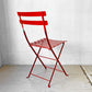 フェルモブ Fermob ビストロ BISTRO メタルチェア METAL CHAIR フォールディング ガーデンチェア レッド 折りたたみ フランス 定価¥22,000- ★