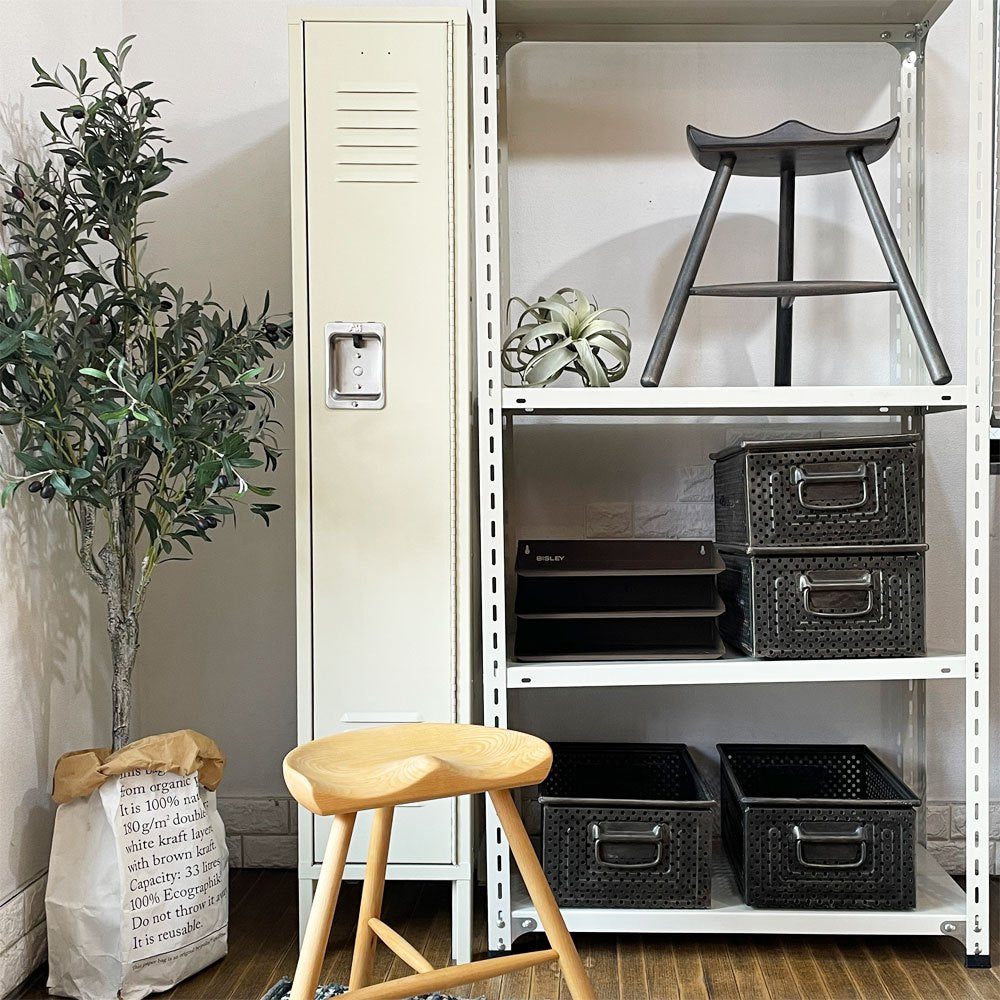 リオン LYON スチール ロッカー RECESSED HANDLE 1-TIER LOCKER シングルロッカー アイボリー インダストリアル US パシフィックファニチャーサービス取扱 ◎