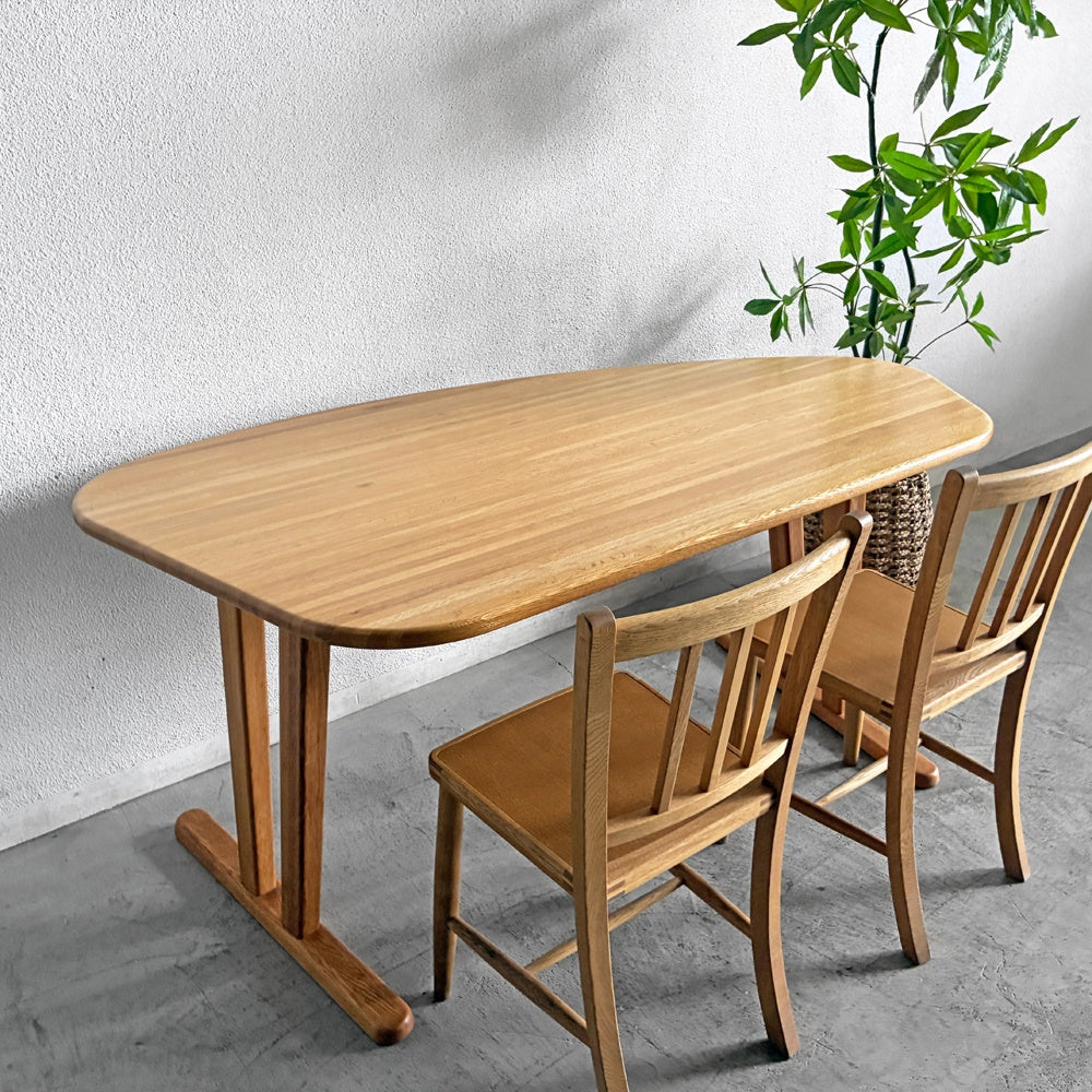 飛騨産業 HIDA キツツキ バゲット baguette ib ダイニングテーブル 変形天板 IB305WP オーク無垢材  五十嵐久枝 〓
