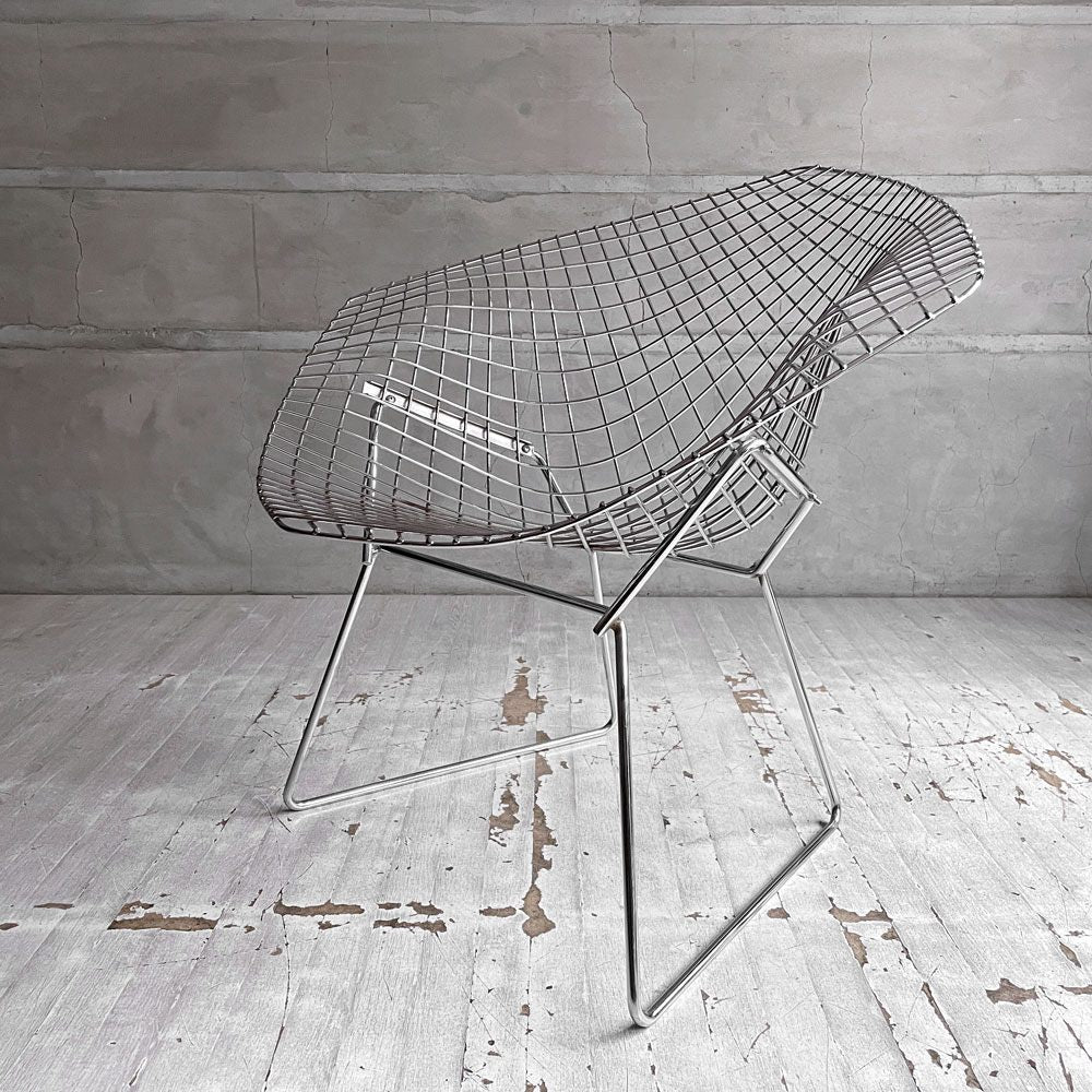 ノル Knoll ビンテージ ダイヤモンドチェア Diamond Chair ハリー・ベルトイア Harry Bertoia クロームフレーム ミッドセンチュリー ♪