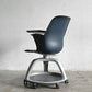 スチールケース Steelcase ノード node ミーティングチェア オフィスチェア ネイビー 可動式サイドテーブル＆キャスター付 B 〓