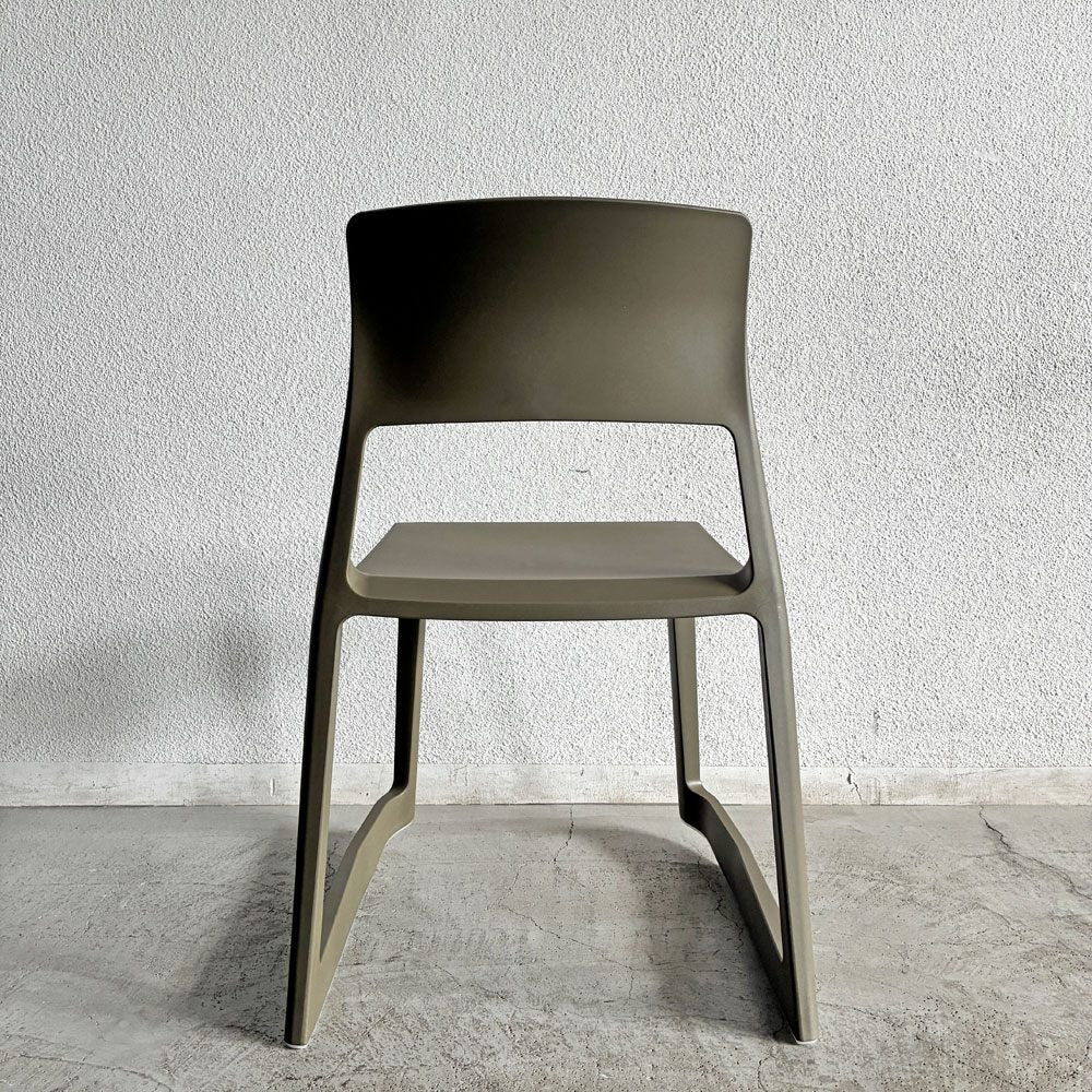 ヴィトラ Vitra ティプトン Tip Ton ワークチェア ダイニングチェア デスクチェア オリーブ スタッキング チルト機能 現行定価￥47,300- 未使用保管品 B 〓