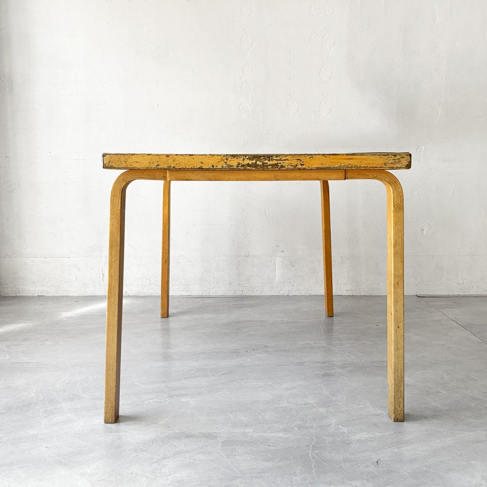 アルテック artek ダイニングテーブル 80A ブルーリノリウム W122cm アルヴァ・アアルト フィンランド 北欧 ビンテージ ★
