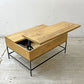 ウエストエルム West Elm コーヒーテーブル Industrial Storage Pop-Up Coffee Table マンゴーウッド インダストリアル ナチュラル ●