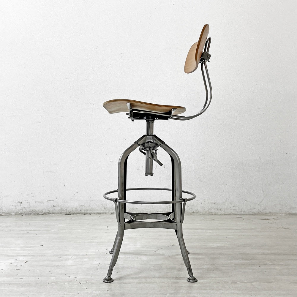 ノーザンオハイオインダストリアル Northern Ohio Industrial トレド ハイチェア TOLEDO スウィベル スツール 工業系 ●