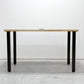 かなでもの KANADEMONO ザ・テーブル THE TABLE デスク ブラック 120x60cm スクエアバー脚 ブラック  ナチュラル 配線孔付き ●