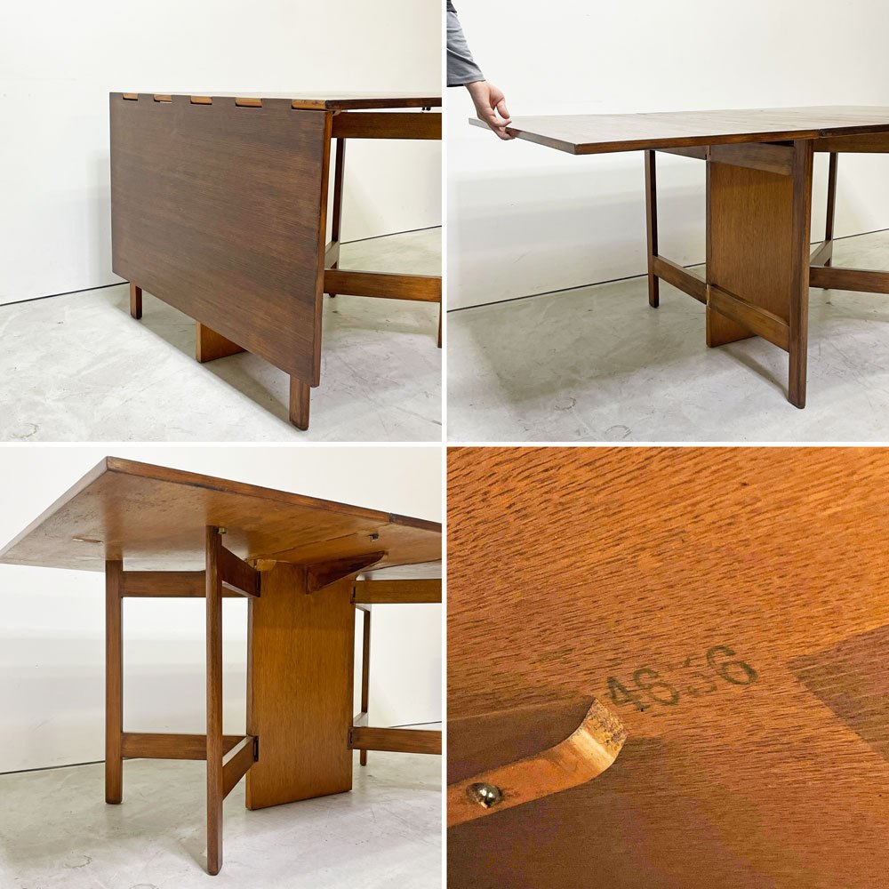 ハーマンミラー Herman Miller #4656 ゲートレッグテーブル ドロップリーフテーブル USビンテージ ミッドセンチュリー ジョージ・ネルソン 希少 ●